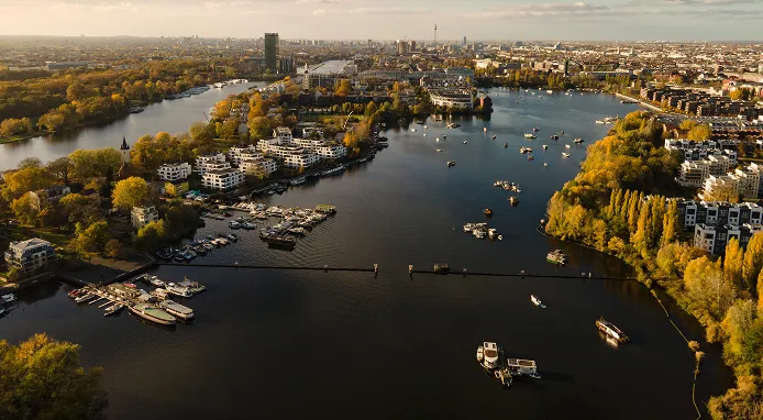 Rummelsburger See Berlin von oben